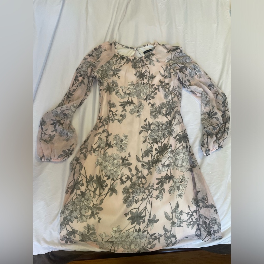 Short pink floral dress